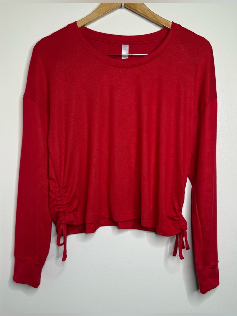 Arizona Body Sleepwear Super Soft Top Red Women’s Size Large Tie Sides Lounge